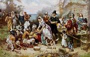 Jean Leon Gerome Ferris The First Thanksgiving France oil painting artist